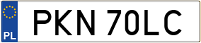 Trailer License Plate